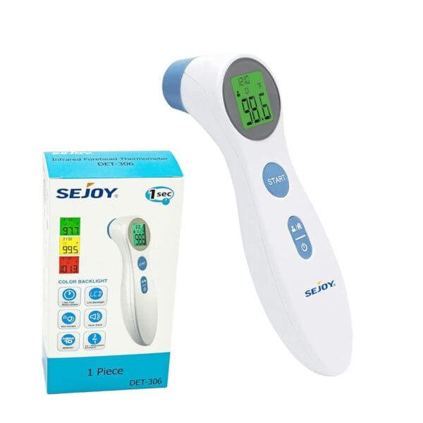 Sejoy Forehead Thermometer, Infrared Thermal Scanner for Body Temperature, Thermometer for Adults and Kids with Fever Alarm, 2-in-1 Contactless Thermometer